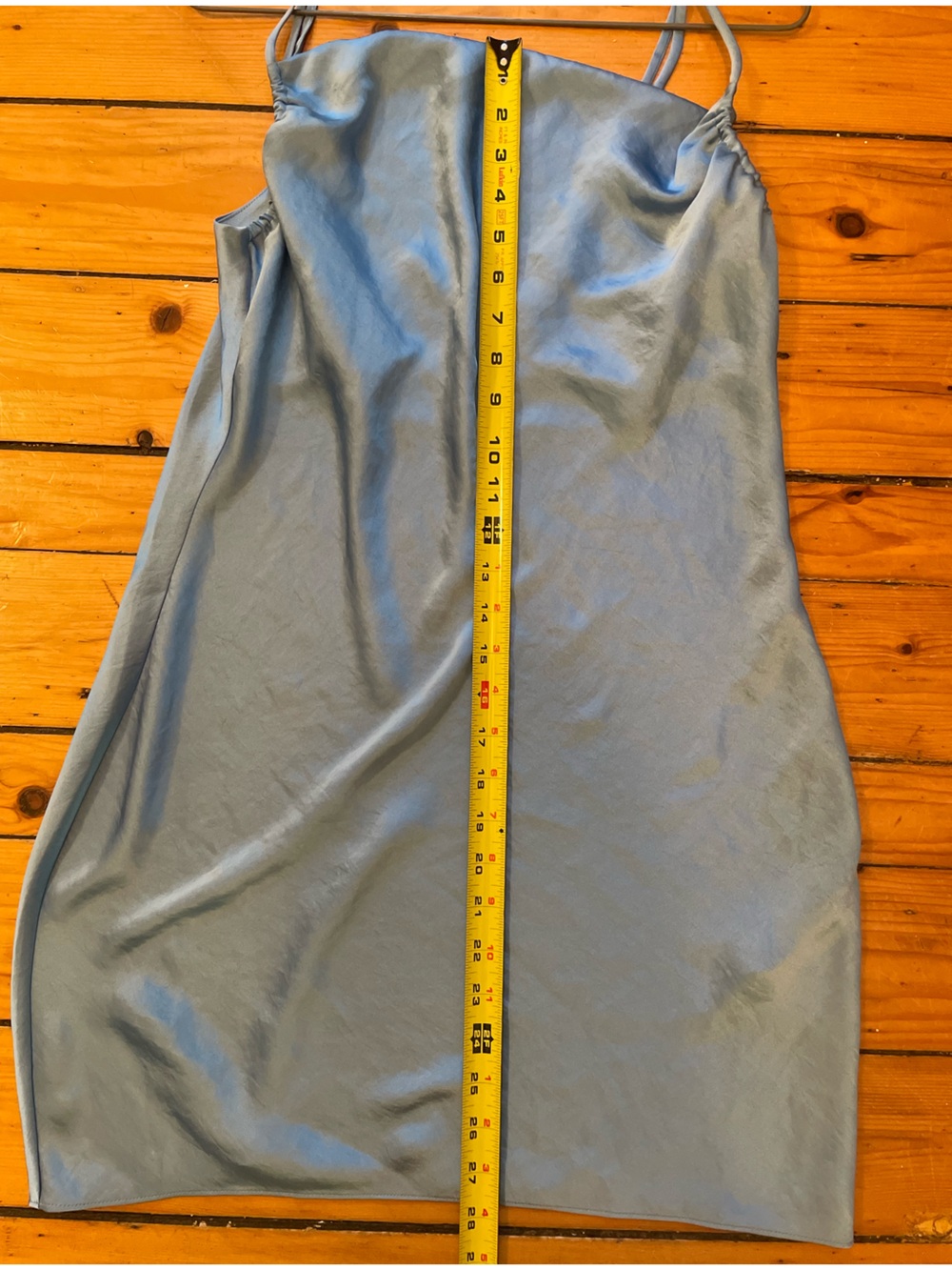 Wilfred Light Blue Satin Slip Dress - Picture 3 of 6